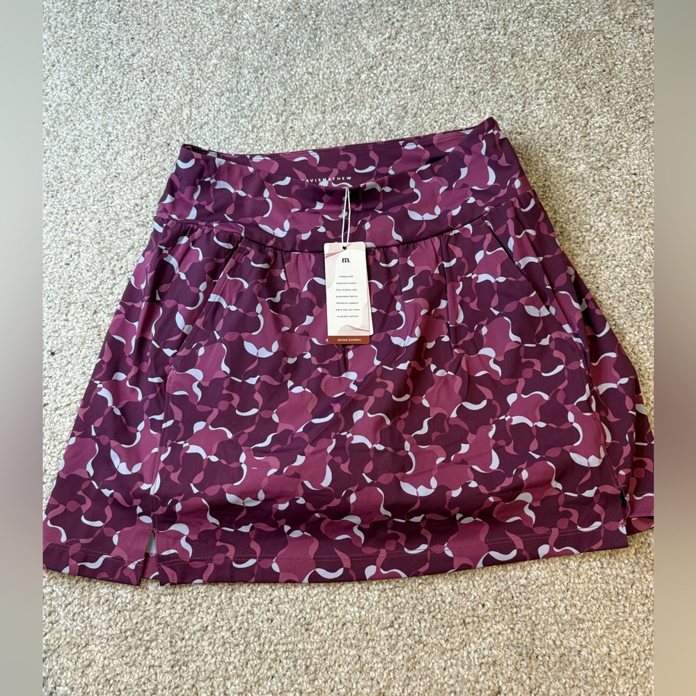 Travis Mathews Stylish Purple Patterned Women's Skort- NEW- size Small